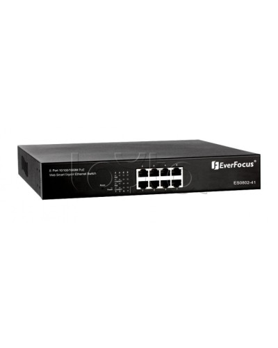 Коммутатор PoE 8-портовый EverFocus ES0802-41 в Тюмени Коммутаторы Pintop.ru