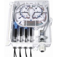 Бокс оптический настенный, 8 портов (SC, duplex LC), без пигтейлов и проходных адаптеров Hyperline FO-WBI-8A-GY