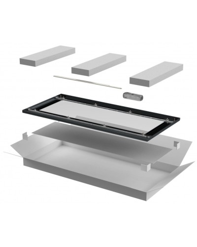 ITK LINEA E Дверь стеклянная 600мм шкафа 24U чер. (LE05-24U6X-DR) в Тюмени Аксессуары для стоек и шкафов Pintop.ru