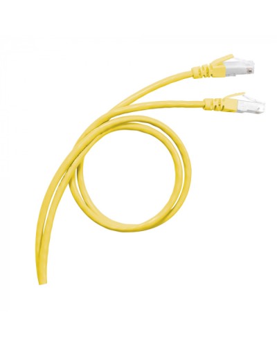 Патч-корд S/FTP, cat. 6а, PVC, 1м, желтый Legrand (051780) в Тюмени Патчкорды (медные) Pintop.ru