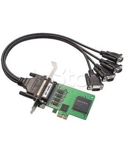 Плата 4-портовая RS-232 для шины PCI Express Moxa CP-104EL-A-DB9M в Тюмени Сетевые карты Pintop.ru