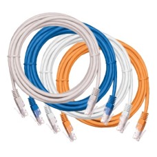 Шнур коммутационный NETLAN U/UTP 4 пары, Кат.5е (Класс D), 100МГц, 2хRJ45/8P8C, T568B, заливной, многожильный, BC (чистая медь), PVC нг(B), оранжевый, 1,5м, уп-ка 10шт. NETLAN EC-PC4UD55B-BC-PVC-015-OR-10