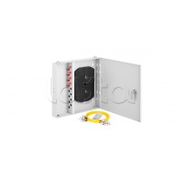 Оптический кросс настенный, укомплектованный на 8 портов FC/UPC NIKOMAX NMF-WP08FCUS2-IP-ES-GY
