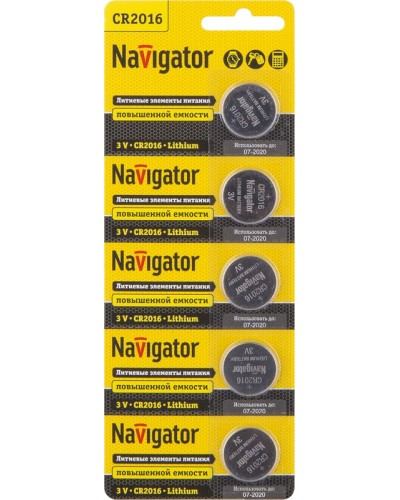 Элемент питания Navigator 94 763 NBT-CR2016-BP5 в Тюмени Электротехническое оборудование Pintop.ru