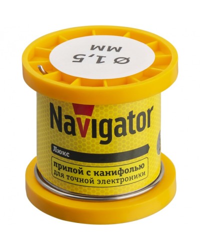 Припой Navigator 93 083 NEM-Pos02-61K-1.5-K100 (ПОС-61, катушка, 1.5 мм, 100 гр) в Тюмени Аксессуары для кабель-канала Pintop.ru