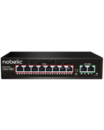 8-портовый неуправляемый PoE коммутатор Nobelic NBLS-1008P в Тюмени Коммутаторы Pintop.ru