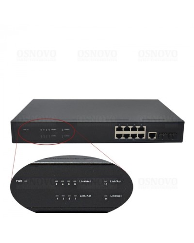 Коммутатор 10-портовый OSNOVO SW-70802/L2 в Тюмени Коммутаторы Pintop.ru