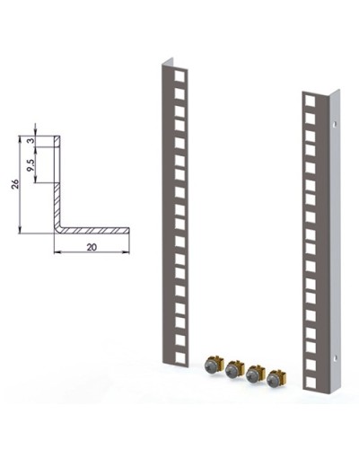 Направляющие для шкафов 6U TLK TLK-VNI-6U-2 в Тюмени Полки для шкафов и стоек Pintop.ru