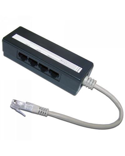 Сплиттер 1 на 4 RJ-45 TWT (TWT-4U1) в Тюмени Проходные адаптеры RJ-45 и разветвители Pintop.ru