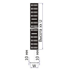 Лоток кабельный вертикальный для шкафов 36U шириной 100 мм TWT TWT-CB-CTR-36U-1
