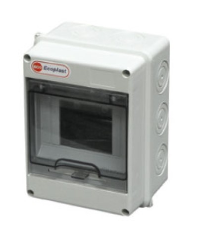 Шкаф настенный, 8-9 модулей, IP65 Экопласт 46408 в Тюмени Боксы для автоматов Pintop.ru