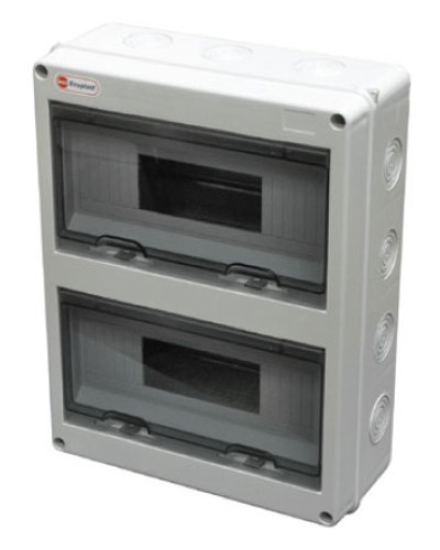 Шкаф настенный, 24 модулей, IP65 Экопласт 46424 в Тюмени Боксы для автоматов Pintop.ru