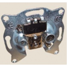 Механизм розетки TV+FM проходной LK60 Экопласт 865300-1