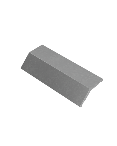 Крышка внешнего вертикального угла 45 гр. 400 мм ПЛЮС INOX304 КМ-Профиль (KVLplus45-400 INOX304) в Тюмени Аксессуары для лотков Pintop.ru