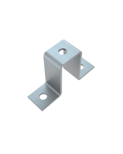 Прямоугольная скоба для двойного страт-профиля 41х82 мм HD КМ-Профиль (PS41-82 HD) в Тюмени Держатели, клипсы, скобы Pintop.ru