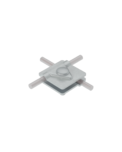 Универсальный соединитель для прутка Ø 5-10 мм с 2 пластинами 40х40 мм TD КМ-Профиль (2USM-D5-10 TD) в Тюмени Аксессуары для лотков Pintop.ru