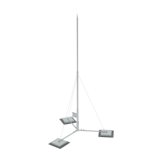 Вольностоящая молниеприемная мачта составная H2,5 м HD КМ-Профиль (VMR-H2.5 HD)