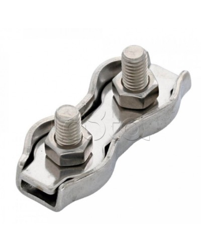 Зажим троса двойной D5мм Duplex (100шт/уп) Промрукав (PR08.3890) в Тюмени Держатели, клипсы, скобы Pintop.ru