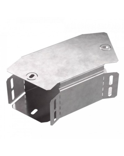 Угол горизонтальный 45 градусов с крышкой Стандарт 100х80 Промрукав (PR16.0424) в Тюмени Аксессуары для лотков Pintop.ru