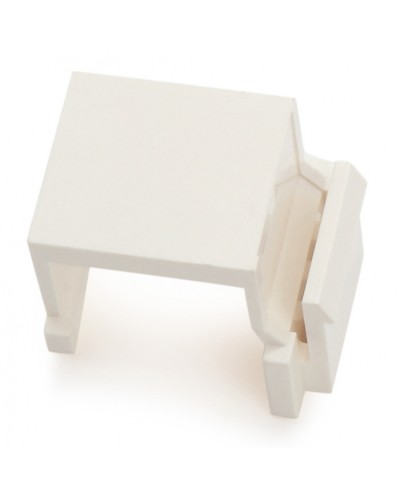 Вставка-заглушка формата Keystone Jack, белая Hyperline (KJ1-BL-WH) в Тюмени Патч-корды и пигтейлы Pintop.ru