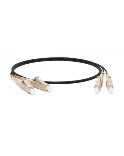 Патч-корд волоконно-оптический (шнур) MM 50/125, FC-LC, 2.0 мм, duplex, LSZH, 2 м Hyperline FC-D2-50-FC/PR-LC/PR-H-2M-LSZH-BK в Тюмени Патч-корды оптические Pintop.ru