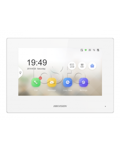 IP видеодомофон сенсорный Hikvision DS-KH6320-LE1/White(B) в Тюмени Абонентские IP устройства Pintop.ru