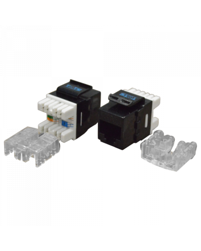 Модуль Keystone RJ45, Cat.6, UTP, 180 градусов, черный TWT (TWT-OK45UTP180/6-BK) в Тюмени Модули Keystone Pintop.ru