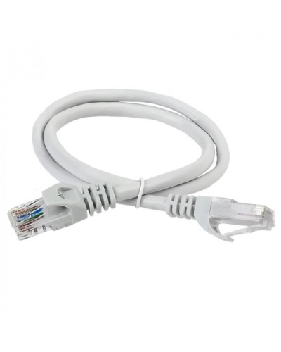 ITK Коммутационный шнур (патч-корд) кат.5Е UTP 1м серый (PC01-C5EU-1M) в Тюмени Патчкорды (медные) Pintop.ru