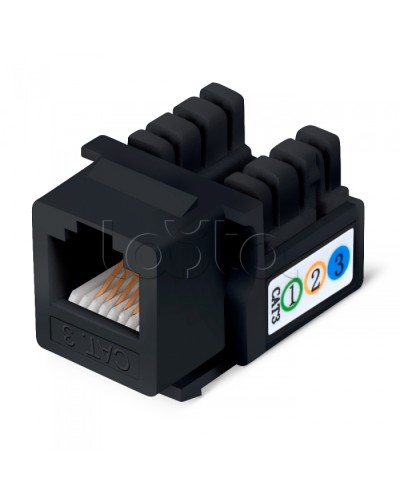 Вставка Cabeus KJ-RJ12-90-BK в Тюмени Модули Keystone Pintop.ru