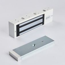 R-Lock RL-EM500-LSW - Электромагнитный замкок, 500кг, DC12/24B, цвет белый, RAL9016(белый), два датчика втроены в корпус замка: датчик Холла и магнито-контактный датчик