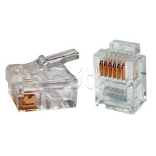 Телефонный разъем RJ-126P6C Hyperline PLUG-6P6C-P-C2-100