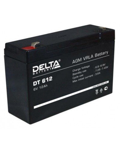 Аккумулятор свинцово-кислотный Delta DT 612 в Тюмени Электротехническое оборудование Pintop.ru