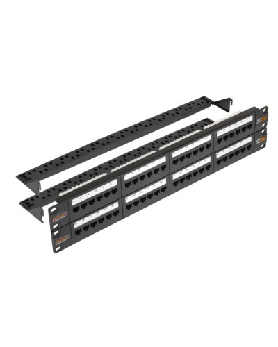 Патч-панель 19, 2U, 48xRJ45 NIKOMAX (NMC-RP48UD2-2U-BK) в Тюмени Патч панель Pintop.ru