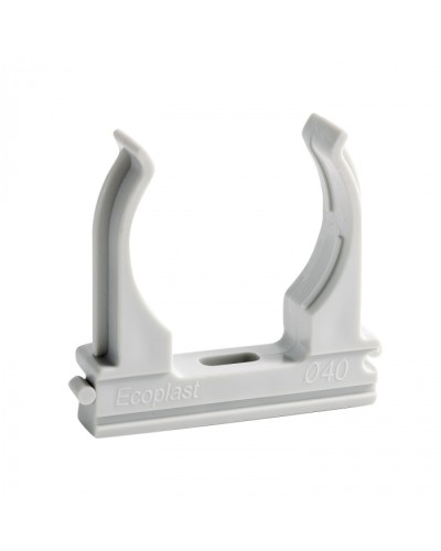 CF40G Держатель (клипса), без галогена, для труб D40мм (10шт) Экопласт (41740-10HF) в Тюмени Держатели, клипсы, скобы Pintop.ru