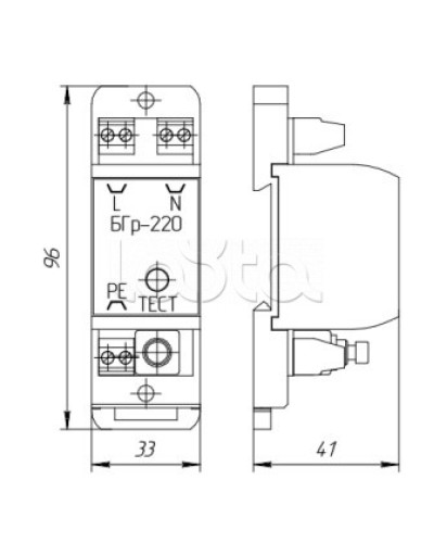 Устройство защиты Forteza Блок БГр-220В АС в Тюмени Устройства защиты операционных процессоров (ОПС) Pintop.ru