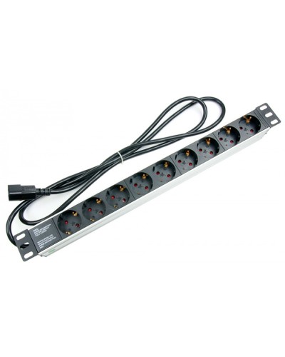 Блок на 9 розеток IEC 320 горизонтальный для 19 шкафов Cabeus PDU-9P-2IEC в Тюмени Блоки розеток Pintop.ru