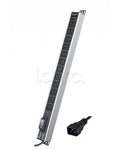 Блок распределения питания вертикальный для 19 шкафов DKC R5V12CBOPCDC19 в Тюмени Блоки розеток Pintop.ru