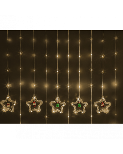Гирлянда Navigator 95 013 NGF-D035-02 (бахрома звезды и фигурки CW 3*0.6м IP20) в Тюмени Источники света(Лампы) Pintop.ru