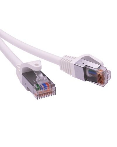 Патч-корд экранированный CAT5E F/UTP 4х2, LSZH, белый, 10м DKC RN5EFU4500WH в Тюмени Патчкорды (медные) Pintop.ru