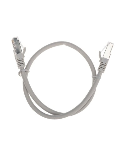 Патч-корд S/FTP, CAT 6A (10G), RJ45-RJ45, 28AWG, LSZH, серый, 0,5м REXANT 02-0390-05 в Тюмени Патчкорды (медные) Pintop.ru