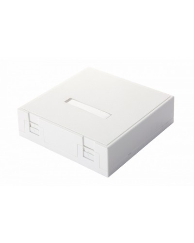 Настенная коробка 2-портовая с катушкой намотки запаса, белый Eurolan (12B-05-02WT) в Тюмени Розетки компьютерные и телефонные Pintop.ru