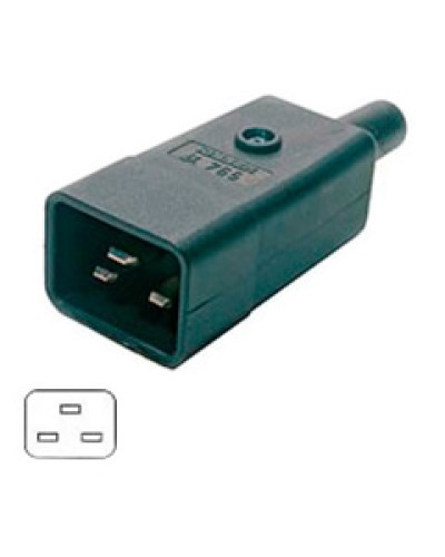Разъем IEC 60320 C20 220В 16A на кабель Hyperline CON-IEC320C20 в Тюмени Коммутационные изделия Pintop.ru