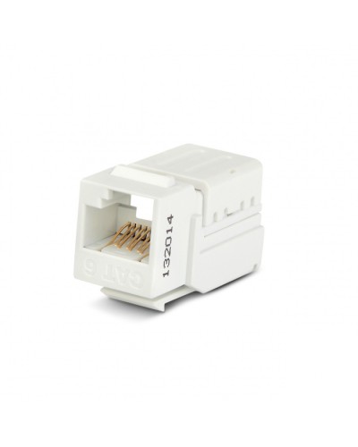 Вставка Keystone Jack RJ-45(8P8C) Hyperline KJNE-8P8C-C6-90-WH в Тюмени Модули Keystone Pintop.ru