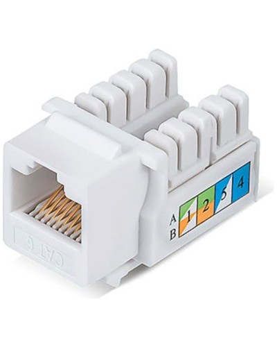 Модуль Keystone Jack RJ-45(8P8C), UTP неэкранированный, CAT 6, тип 90 градусов, белый REXANT PRO 02-0254 в Тюмени Модули Keystone Pintop.ru