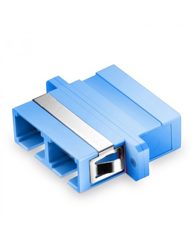 Оптический адаптер OS2, дуплекс SC, с фланцами, синий Eurolan (36A-S2-2S-02BU) в Тюмени Проходные адаптеры и розетки оптические Pintop.ru