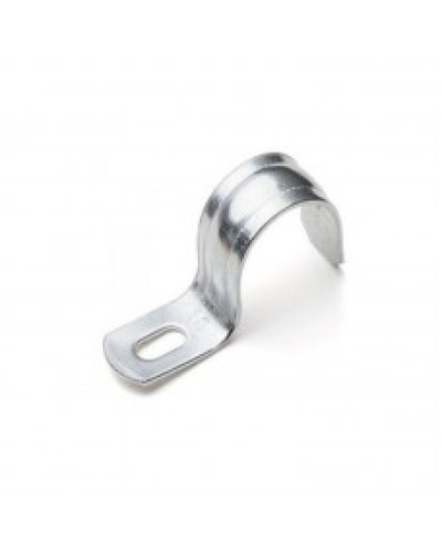 Скоба оцинк. с одним отверстием, для трубы D25мм (5шт) Экопласт 43725-5 в Тюмени Держатели, клипсы, скобы Pintop.ru