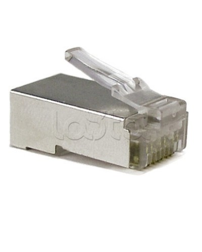 Разъем экранированный RJ-45 под витую пару, категория 6, без вставки Hyperline (PLUG-8P8C-U-C6-SH) в Тюмени Коннекторы и разъемы Pintop.ru