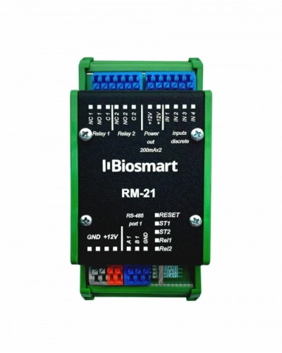 Релейный модуль BioSmart RM-21 OSDP в Тюмени Контроллеры СКУД BioSmart Pintop.ru