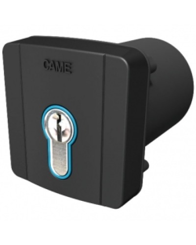 Ключ-выключатель встраиваемый с цилиндром замка DIN и синей подсветкой Came 806SL-0060 в Тюмени Запчасти для шлагбаумов и автоматики Pintop.ru