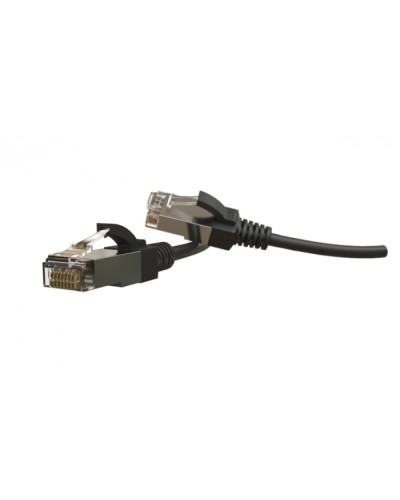 Патч-корд S/FTP Hyperline (PC-LPT-SFTP-RJ45-RJ45-C6-1.5M-LSZH-BK) в Тюмени Патчкорды (медные) Pintop.ru